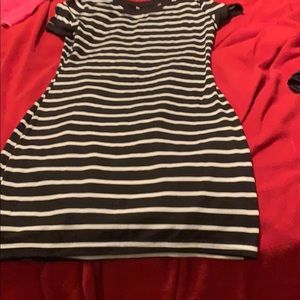 Adult Small black and white stripped dress